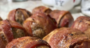 Giant Bacon-Wrapped Meatballs