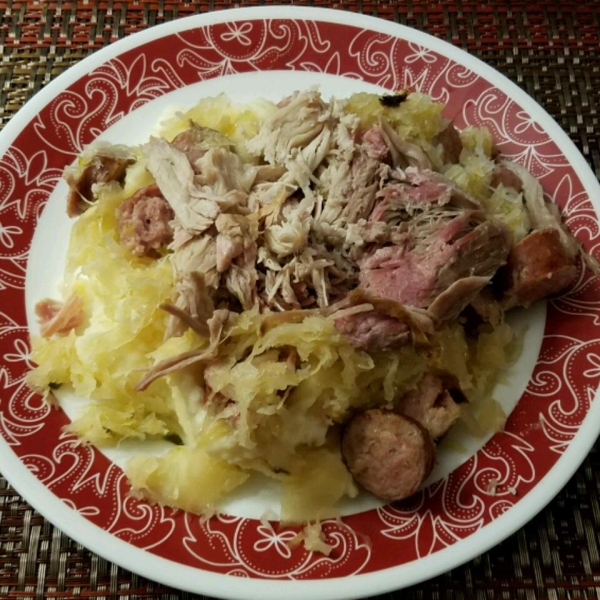 Pork Roast with Sauerkraut and Kielbasa