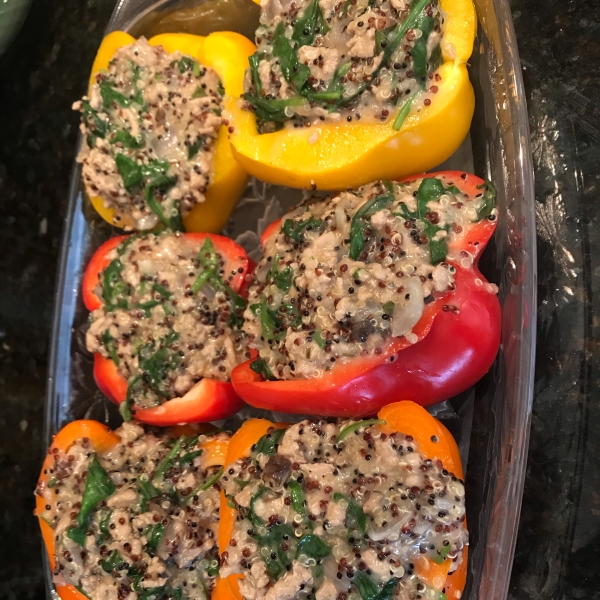 Chicken & Quinoa Stuffed Peppers