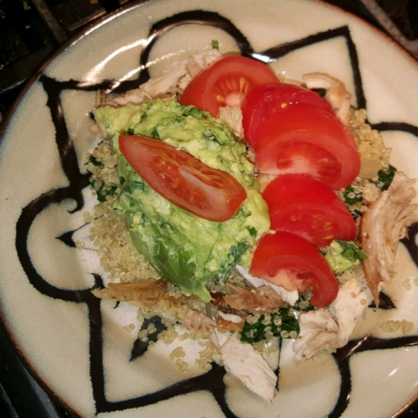 Cold Chicken Quinoa Avocado Salad