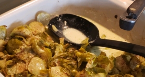 Creamy Parmesan Brussels Sprouts