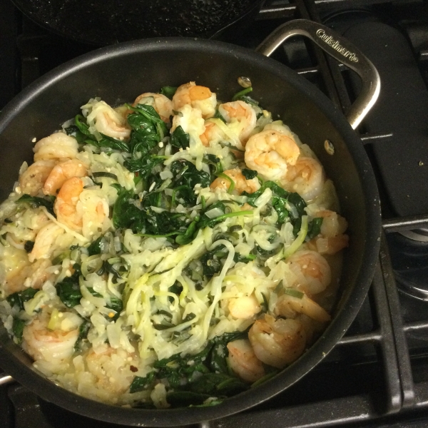 Shrimp Florentine with Zoodles