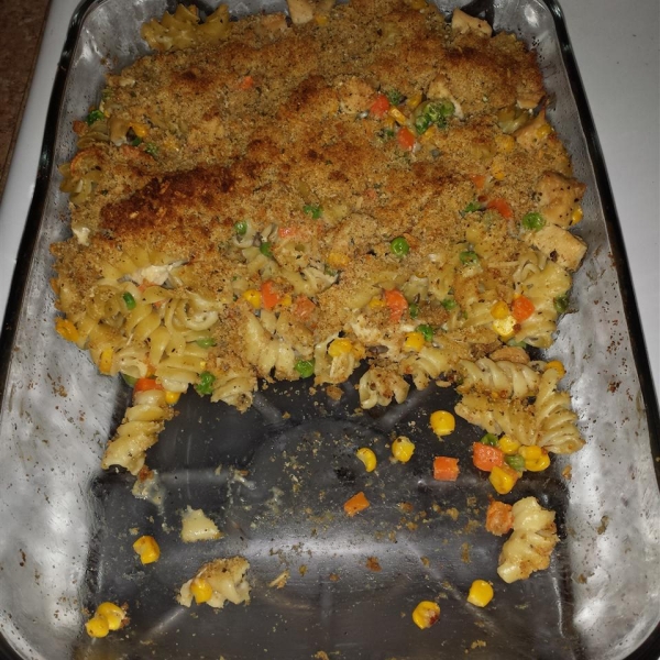 Chicken with Wild Rice and Vegetables Casserole