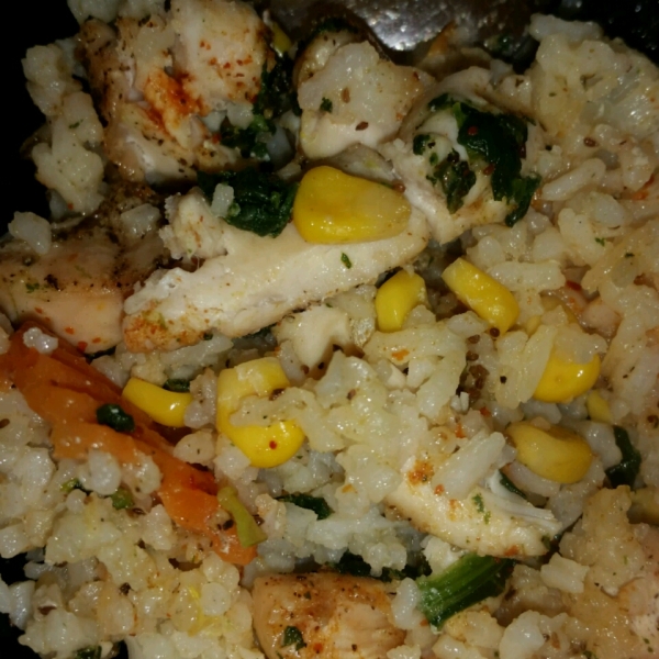 Chicken with Wild Rice and Vegetables Casserole