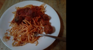 Spaghetti and Chipotle Meatballs