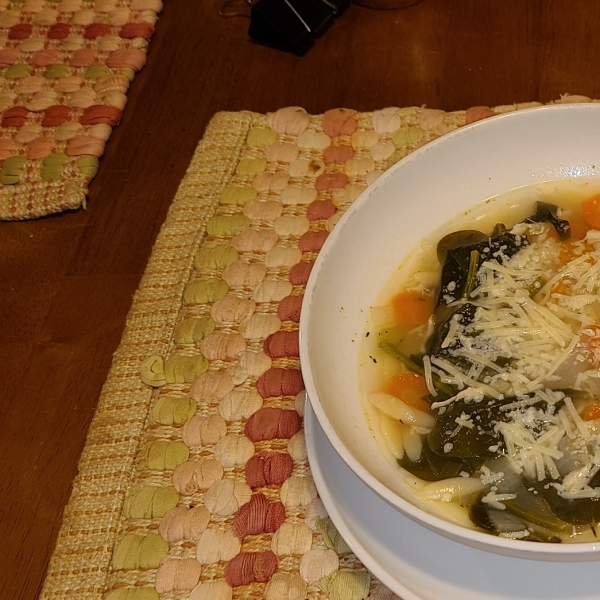 Lemon Chicken Orzo Soup