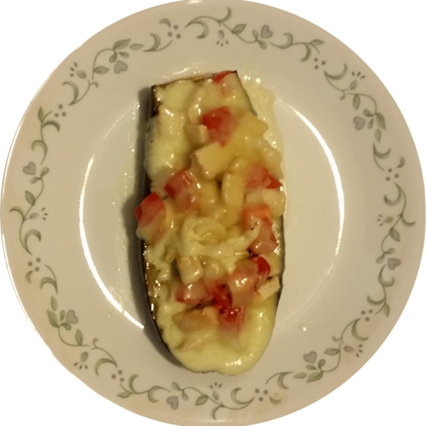 Eggplant Stuffed with Chicken and Cheese