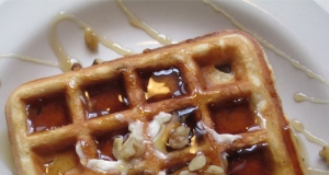 Crispy Walnut Maple Waffles