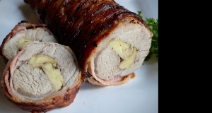 Bacon-Wrapped Pork Tenderloin with Apple Stuffing