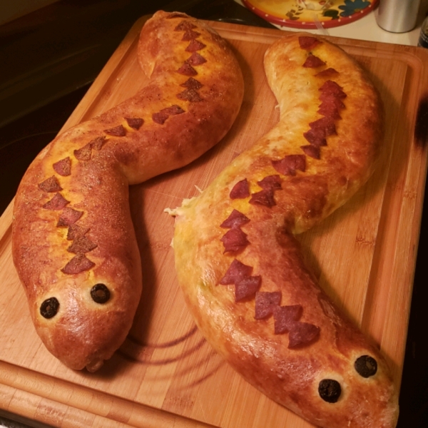 Spooky Calzone Snake