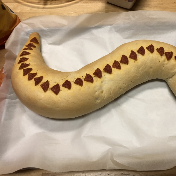 Spooky Calzone Snake