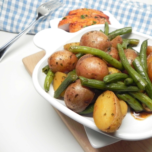 Slow Cooker Green Beans and Potatoes