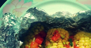 Herbed Butter Corn Cobs in Parchment