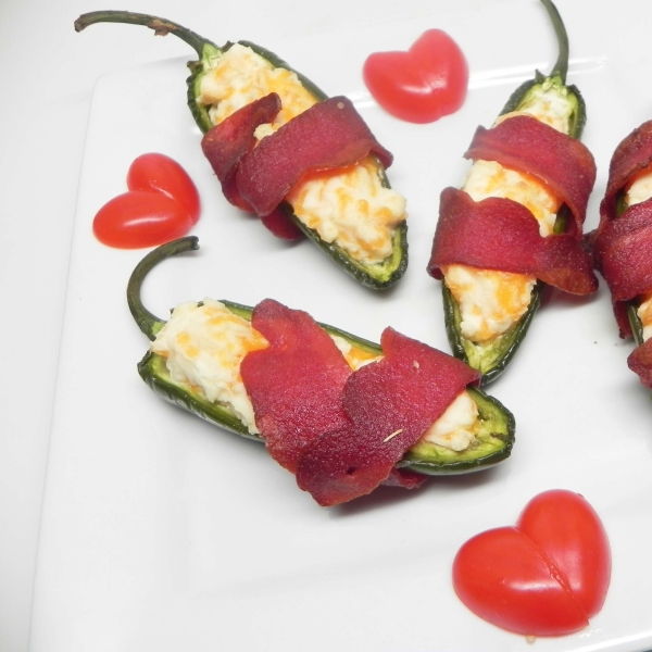 Turkey Bacon-Wrapped Jalapeno Poppers