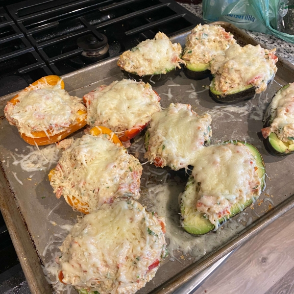 Chicken Stuffed Baked Avocados