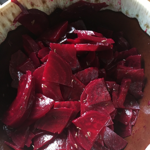 German Beet Salad with Caraway Seeds