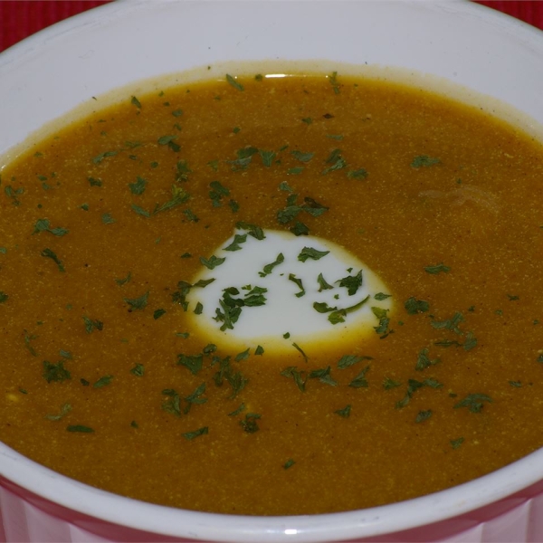 Roasted and Curried Butternut Squash Soup