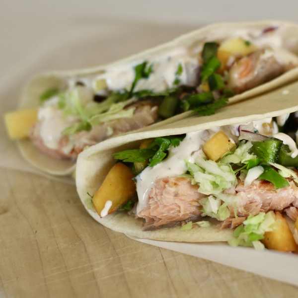 Salmon Tacos with Mango Salsa