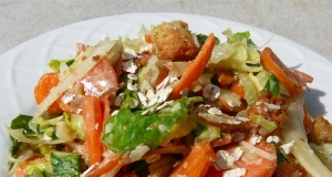 Carrot Pepperoni Caesar Salad