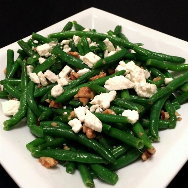 Green Beans with Feta and Walnuts