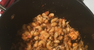 The Fridge Scavenger's Tomato and Cauliflower Pasta