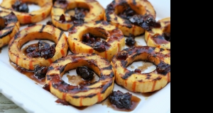 Grilled Delicata Squash with Warm Cranberry Dressing
