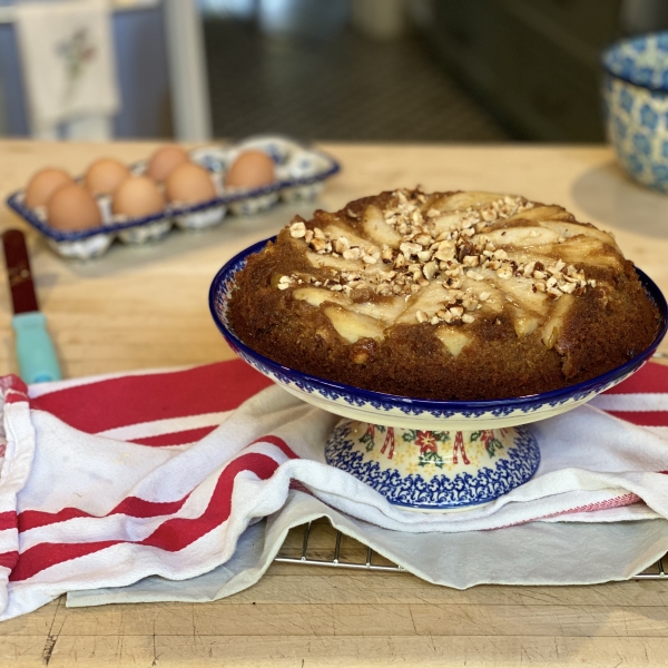 Pear Upside-Down Graham Cake