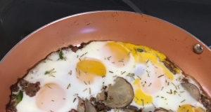 Cowboy Skillet: New Potato Medley, Italian Sausage & Eggs