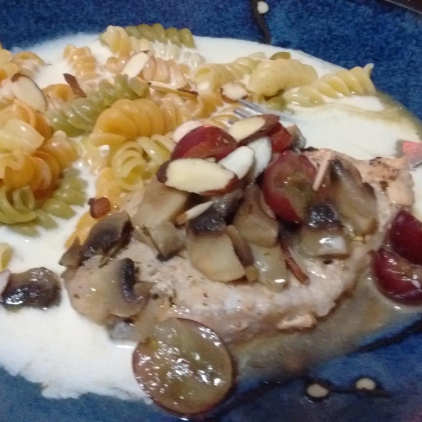 Pork Chops with Grapes and Almonds