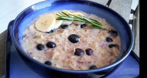 Banana-Blueberry Oatmeal with Rosemary
