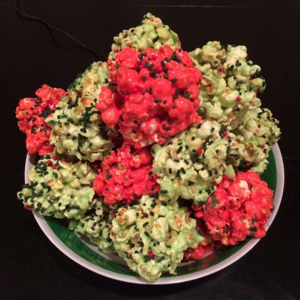 Festive JELL-O Popcorn Balls