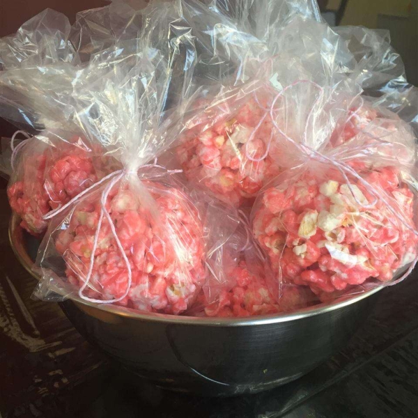 Festive JELL-O Popcorn Balls