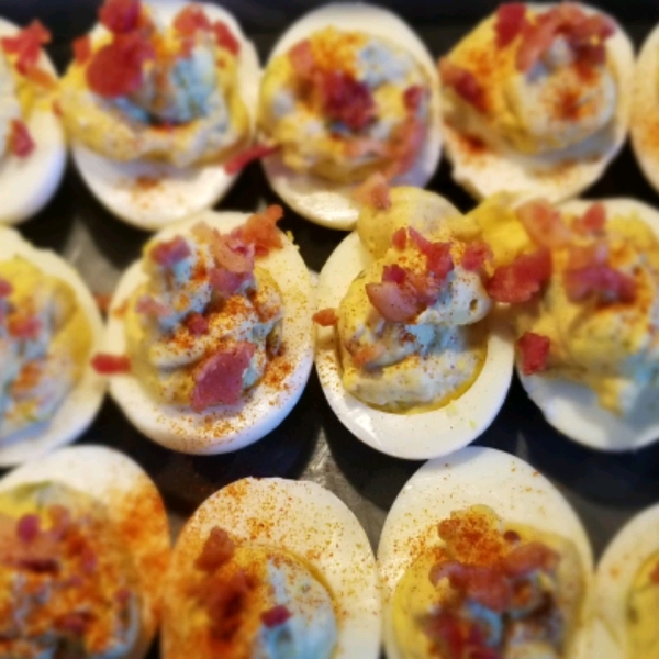 Jalapeno Bacon Cheddar Deviled Eggs