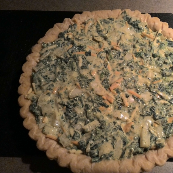 Eggless Tofu Spinach Quiche