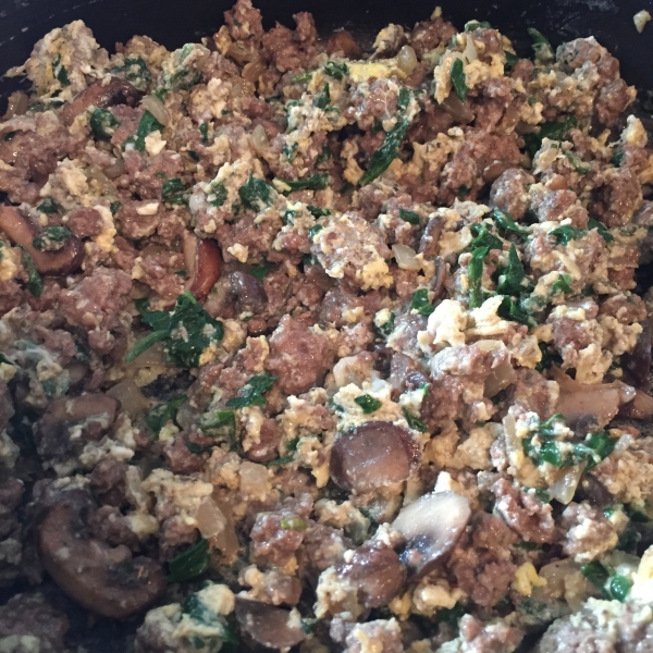 Joe's Special Beef and Spinach Scramble