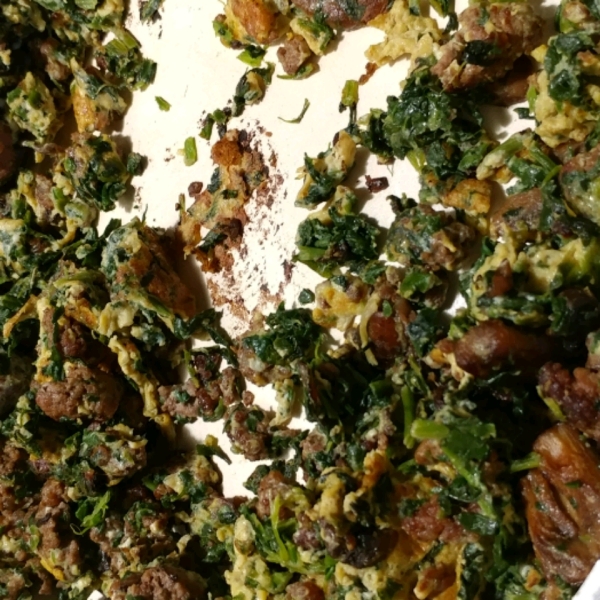 Joe's Special Beef and Spinach Scramble