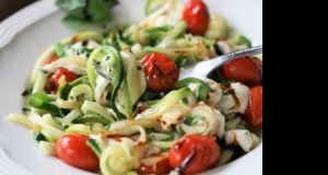 Warm Caprese Zoodles