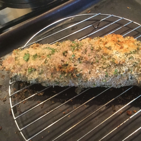 Parsley and Parmesan Crusted Pork Tenderloin