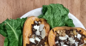 Ground Beef-Stuffed Butternut Squash