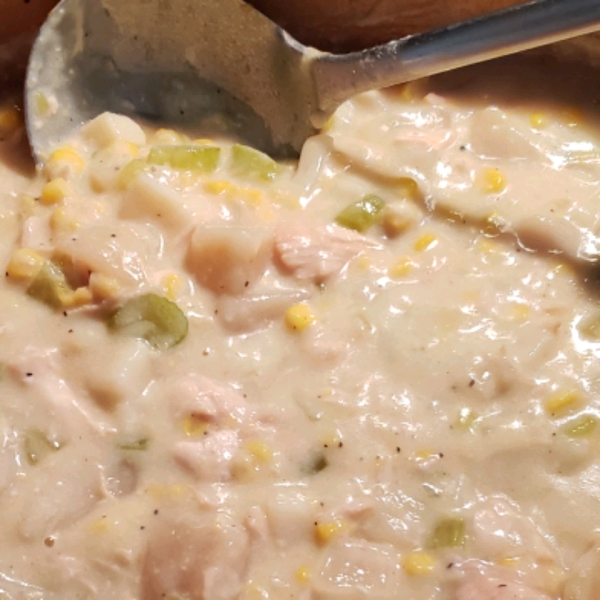 Cheesy Potato and Corn Chowder