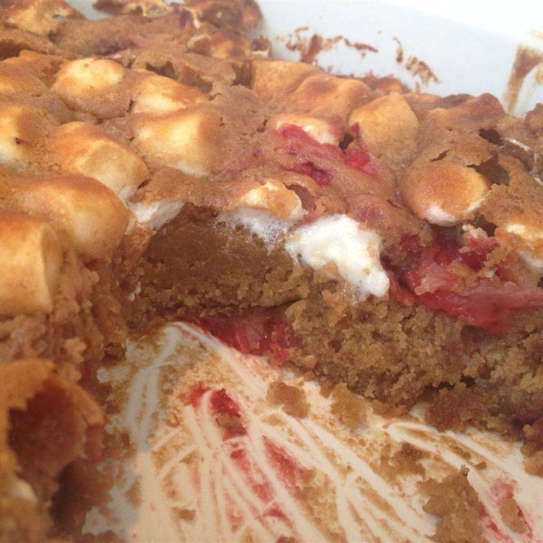 Strawberry-Marshmallow Blondies