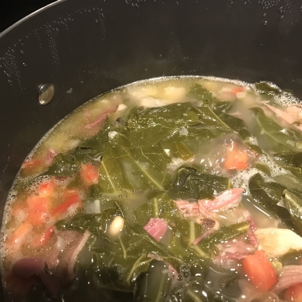 Black-Eyed Peas With Collard Greens and Turnips