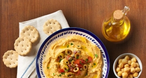 Homemade Hummus with Olive Salsa