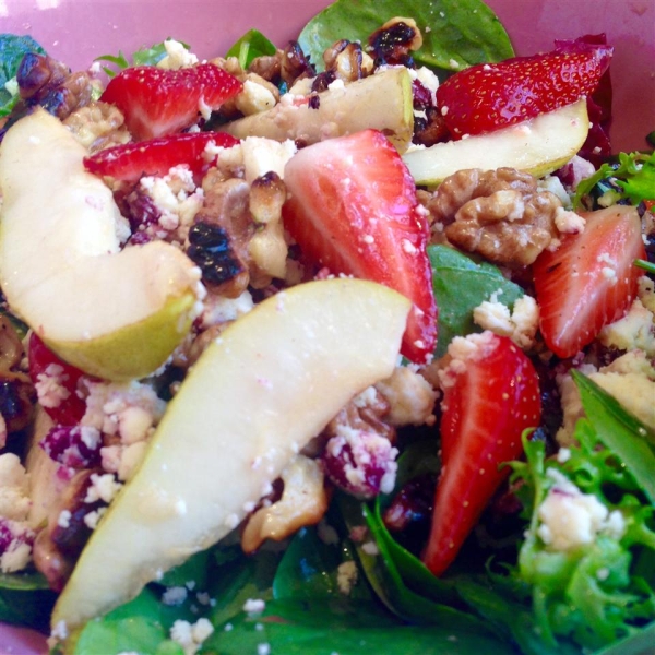 Strawberry, Spinach, and Pear Salad