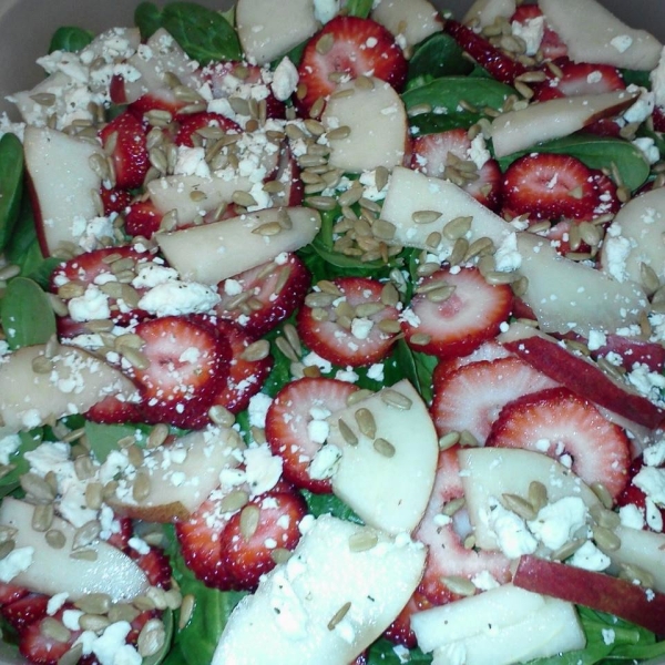 Strawberry, Spinach, and Pear Salad