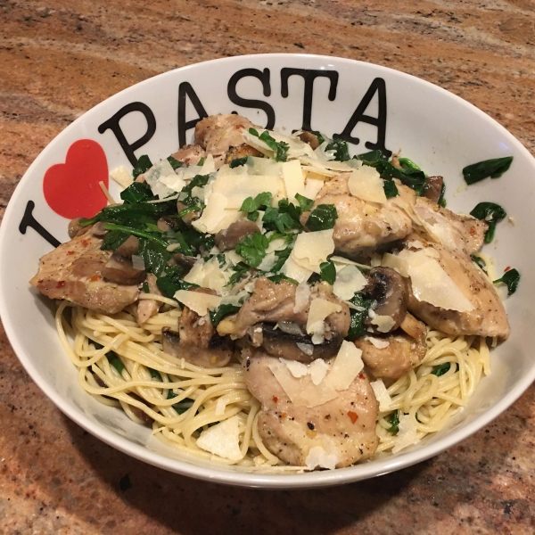 Oven Chicken and Linguini