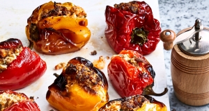 Air Fryer Mini Peppers Stuffed with Cheese and Sausage