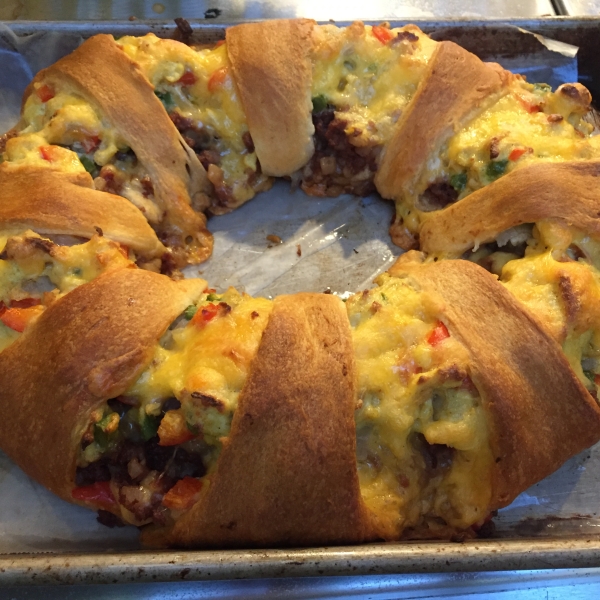 Corned Beef Hash Egg Crescent Ring