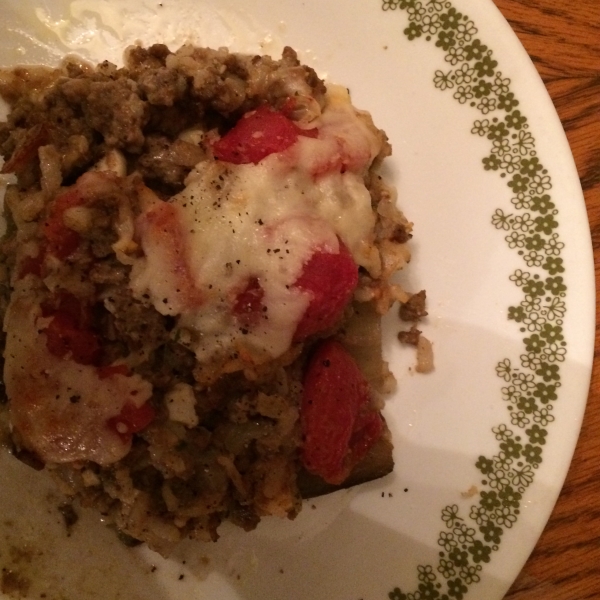 Baked Eggplant with Ground Beef