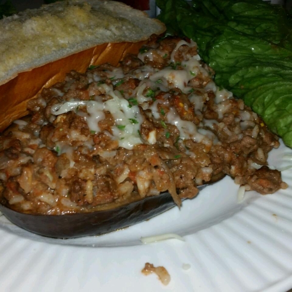 Baked Eggplant with Ground Beef